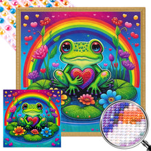 Load image into Gallery viewer, Frog Under Rainbow Bridge 40*40CM Full Round Drill Diamond Painting
