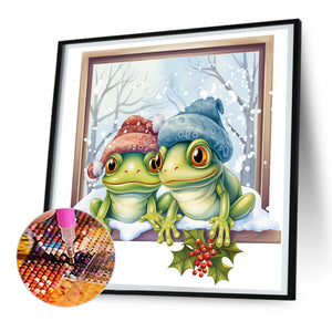 Window Animal Frog 30*30CM Full Round Drill Diamond Painting
