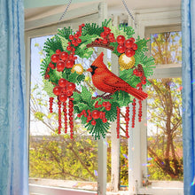 Load image into Gallery viewer, Special Shaped Diamond Painting Wall Decor Wreath (Cardinal)
