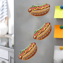 Load image into Gallery viewer, Round+Special Shape Diamond Art Fridge Magnets Sticker (Hot Dog Hamburger #2)
