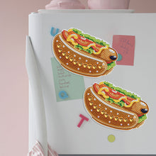 Load image into Gallery viewer, Round+Special Shape Diamond Art Fridge Magnets Sticker (Hot Dog Hamburger #3)
