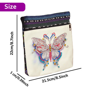 Special Shaped Diamond Painting Tote Bag for Adults Home Organizer (Butterfly)