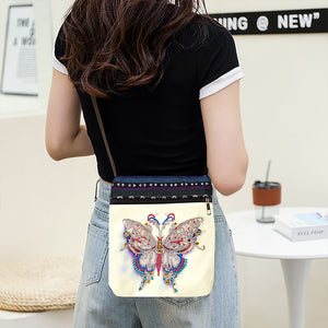 Special Shaped Diamond Painting Tote Bag for Adults Home Organizer (Butterfly)