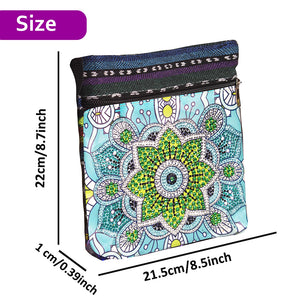 Special Shaped Diamond Painting Tote Bag for Adults Home Organizer (Mandala #4)