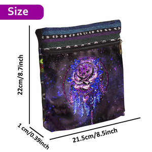 Special Shaped Diamond Painting Tote Bag for Adults Home Organizer (Mystic Rose)