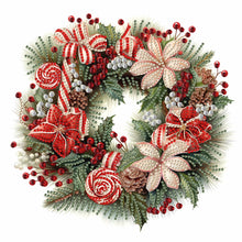 Load image into Gallery viewer, Christmas Wreath 30X30CM(Canvas) Partial Special Shaped Drill Diamond Painting
