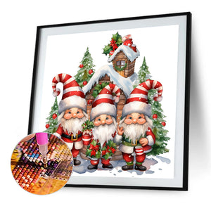Full Of Diamonds Christmas Characters 35X35CM(Canvas) Full AB Round Drill Diamond Painting