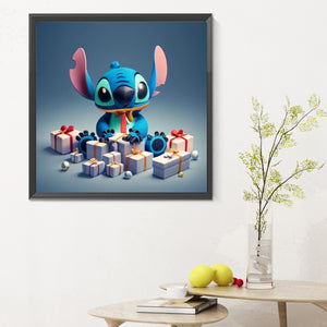 Stitch And Christmas Gifts 30*30CM(Canvas) Full Round Drill Diamond Painting