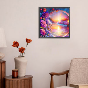 Sea Of Colorful Roses 30X30CM(Canvas) Full Round Drill Diamond Painting