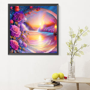 Sea Of Colorful Roses 30X30CM(Canvas) Full Round Drill Diamond Painting