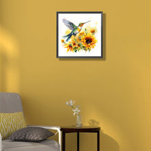 Load image into Gallery viewer, Sunflower Hummingbird 35X35CM(Canvas) Full Round Drill Diamond Painting
