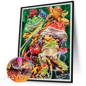 Frog 40*55CM(Picture) Full AB Round Drill Diamond Painting