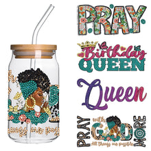 Load image into Gallery viewer, 4 Pcs Rhinestone Stickers Cartoon Diamond Painting Sticker for Cup (Queen)
