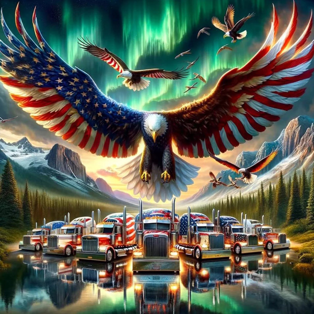 American Eagle 30*30CM(Canvas) Full Round Drill Diamond Painting