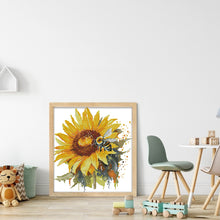 Load image into Gallery viewer, Sunflowers And Bees - 28*30CM 14CT Stamped Cross Stitch
