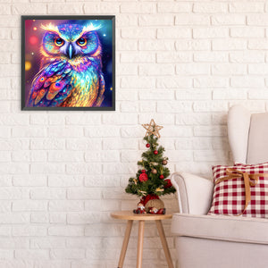 Colorful Owl 30*30CM(Canvas) Full Round Drill Diamond Painting