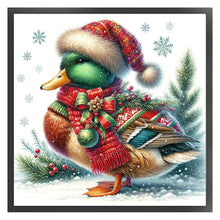 Load image into Gallery viewer, Winter Duck - 30*30CM 18CT Stamped Cross Stitch
