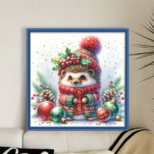 Load image into Gallery viewer, Winter Hedgehog - 30*30CM 18CT Stamped Cross Stitch
