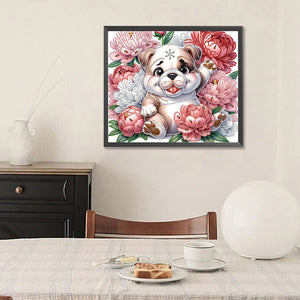 Bulldog 35*30CM(Canvas) Partial Special Shaped Drill Diamond Painting