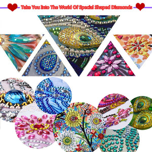 Nature And Fonts 30*40CM(Canvas) Partial Special Shaped Drill Diamond Painting