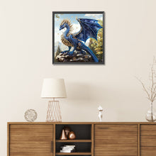Load image into Gallery viewer, Dark Blue Dragon 30*30CM(Canvas) Partial Special Shaped Drill Diamond Painting

