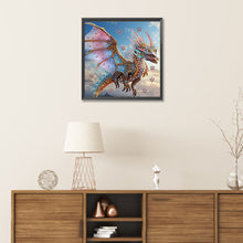 Load image into Gallery viewer, Flying Dragon 30*30CM(Canvas) Partial Special Shaped Drill Diamond Painting

