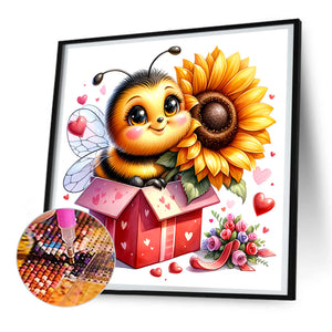 Cute Bee 30*30CM(Canvas) Full Round Drill Diamond Painting