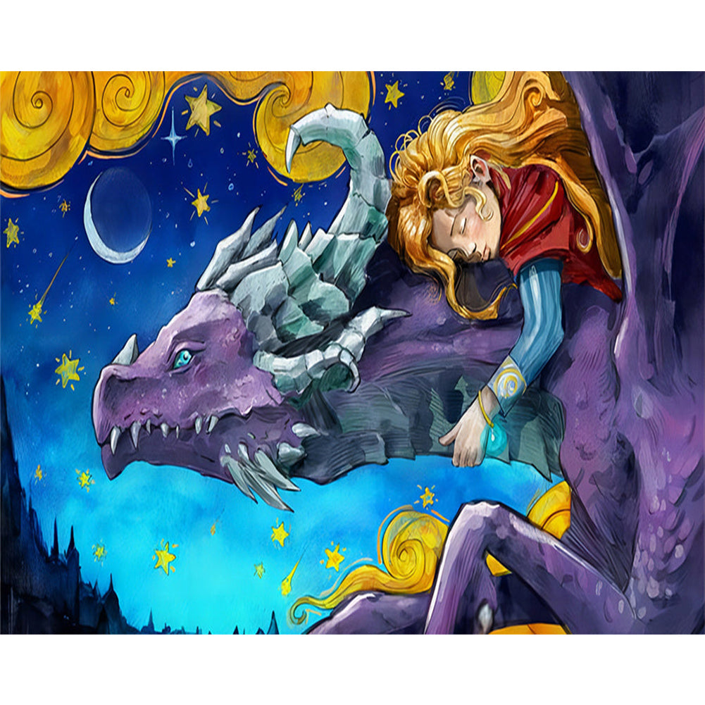 Prince And Dragon 50*40CM(Canvas) Full Round Drill Diamond Painting