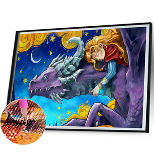 Prince And Dragon 50*40CM(Canvas) Full Round Drill Diamond Painting