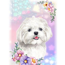 Load image into Gallery viewer, Little White Dog 30*40CM(Canvas) Full Round Drill Diamond Painting
