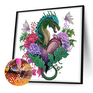 Circling Dragon 30*30CM(Canvas) Partial Special Shaped Drill Diamond Painting