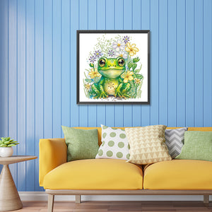 Pond Frog 30*30CM(Canvas) Partial Special Shaped Drill Diamond Painting