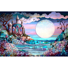 Load image into Gallery viewer, Castle Under Moonlight - 60*40CM 16CT Stamped Cross Stitch
