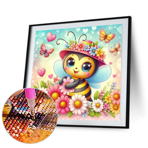 Flower Bee 30*30CM(Canvas) Full Round Drill Diamond Painting