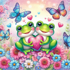 Flower Frog 30*30CM(Canvas) Full Round Drill Diamond Painting