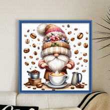 Load image into Gallery viewer, Coffee Gnome - 40*40CM 11CT Stamped Cross Stitch
