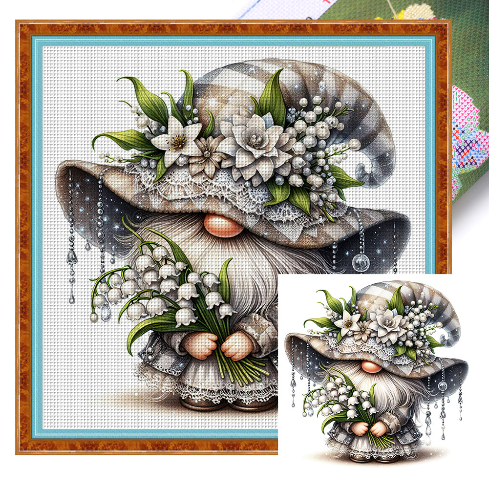 Lily Of The Valley Goblin - 45*45CM 11CT Stamped Cross Stitch