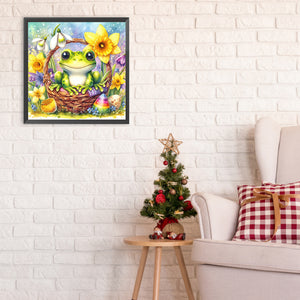 Spring Frog 30*30CM(Canvas) Full Round Drill Diamond Painting