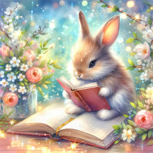 Load image into Gallery viewer, Rabbit Reading A Book 30*30CM(Canvas) Full Round Drill Diamond Painting
