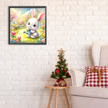Load image into Gallery viewer, Rabbit Watering Flowers 30*30CM(Canvas) Full Round Drill Diamond Painting
