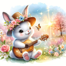 Load image into Gallery viewer, Rabbit Playing Guitar 30*30CM(Canvas) Full Round Drill Diamond Painting
