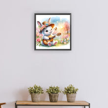 Load image into Gallery viewer, Rabbit Playing Guitar 30*30CM(Canvas) Full Round Drill Diamond Painting
