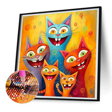 Load image into Gallery viewer, Cartoon Cat Group 30*30CM(Canvas) Full Round Drill Diamond Painting
