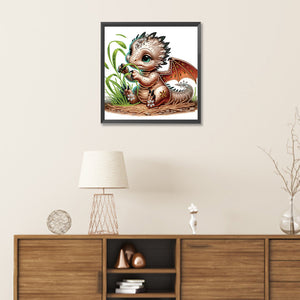 Little Flying Dragon 30*30CM(Canvas) Partial Special Shaped Drill Diamond Painting