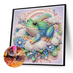 Frog 30*30CM(Canvas) Partial Special Shaped Drill Diamond Painting