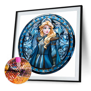 Glass Painting - Disney Princess - Rapunzel 40*40CM(Picture) Full AB Round Drill Diamond Painting