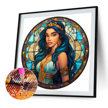 Load image into Gallery viewer, Glass Painting - Disney Princess-Princess Jasmine 40*40CM(Picture) Full AB Round Drill Diamond Painting
