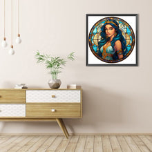 Load image into Gallery viewer, Glass Painting - Disney Princess-Princess Jasmine 40*40CM(Picture) Full AB Round Drill Diamond Painting
