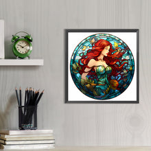 Load image into Gallery viewer, Glass Painting - Disney Princess-Mermaid Princess 40*40CM(Picture) Full AB Round Drill Diamond Painting
