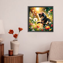 Load image into Gallery viewer, Dandelion And Cat 30*30CM(Canvas) Full Round Drill Diamond Painting
